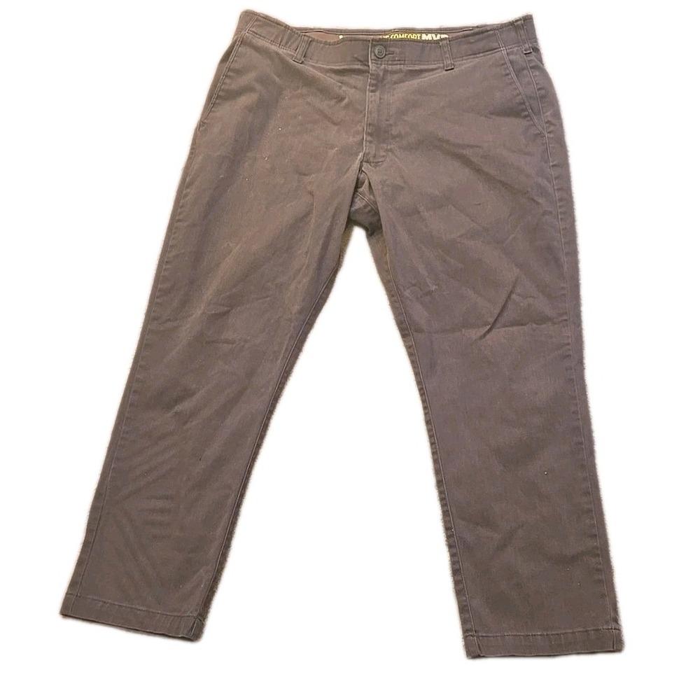 Lee Extreme Motion MVP Pants Men's 38x30 Black Straight Fit Tapered Leg Chinos